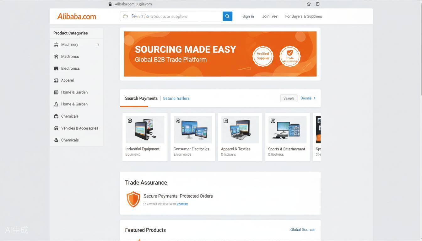 Alibaba.com website homepage screenshot