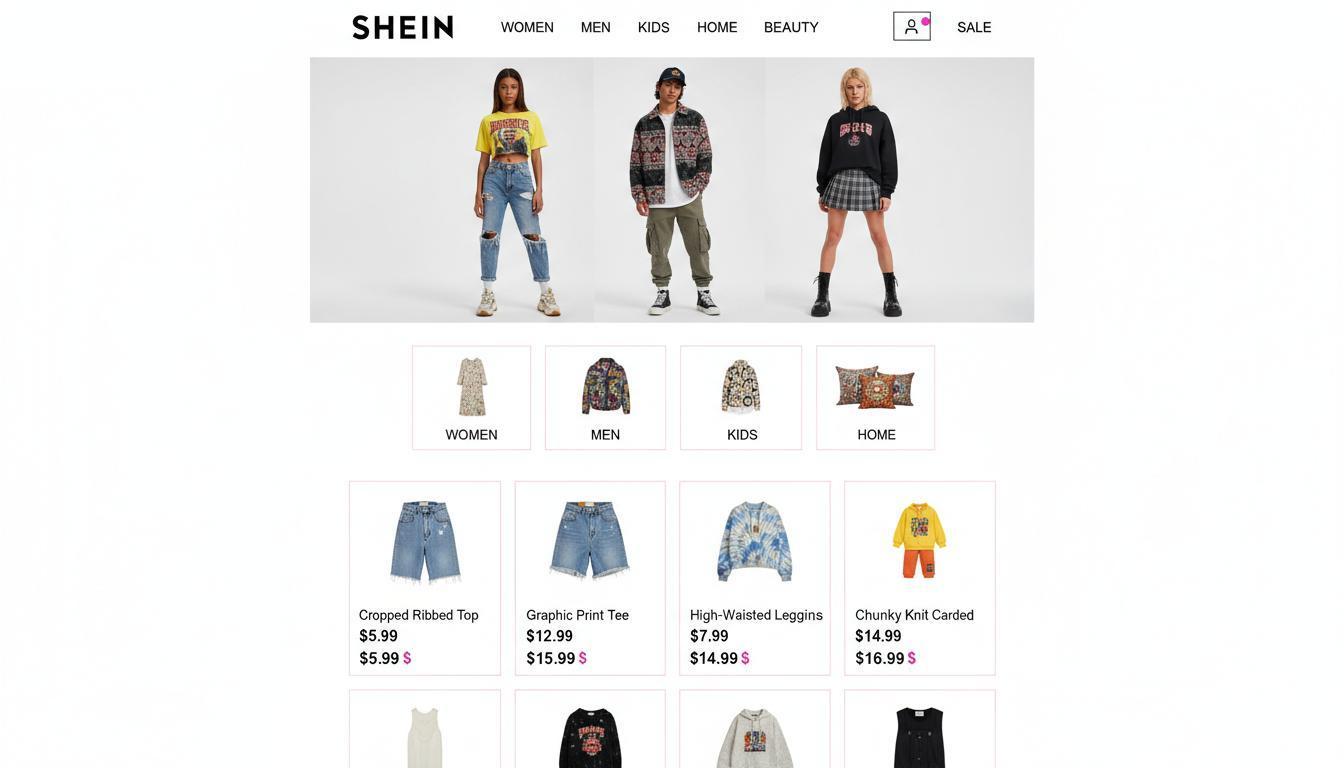 SHEIN website homepage screenshot